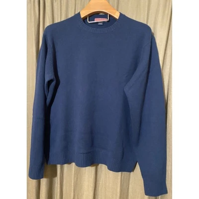 Vineyard Vines Men's Crew Neck Sweater XL Navy Blue Wool Cashmere Blend - Image 1 of 4