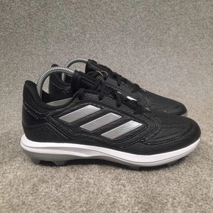 Adidas Purehustle 3 TPU Softball Cleats Shoes Men Size 8 Black White Grey Molded - Picture 1 of 10