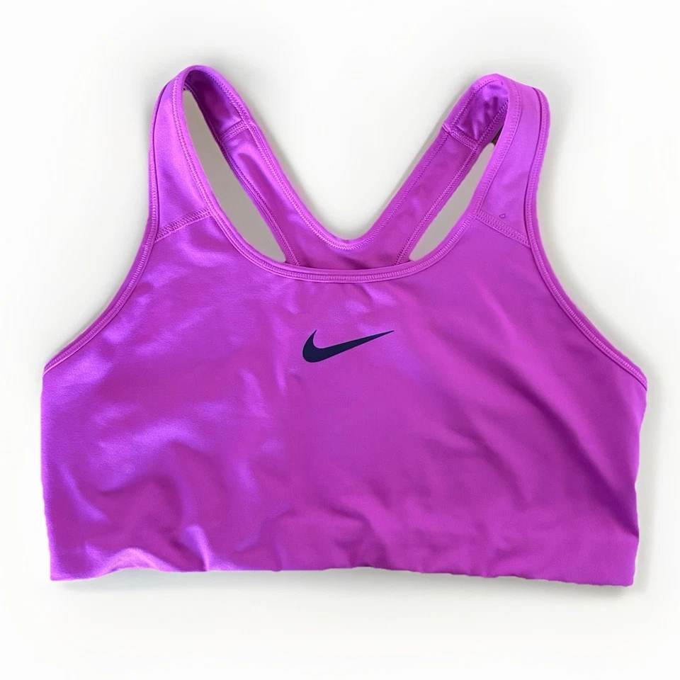 Nike женский спортивный бюстгальтер размер XL розовый без подкладки спортивный тренажерный зал йога тренировки опрятный - Изображение 1 из 4