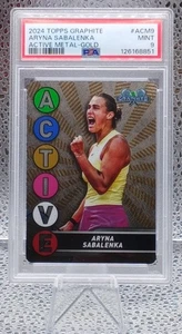 2024 Topps Graphite Aryna Sabalenka Active Metal Gold /25 PSA 9 Pop 2 - No 10's - Picture 1 of 2