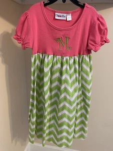 Lolly Wolly Doodle Girls Size 8/9 Dress with “M” Monogrammed - Picture 1 of 2
