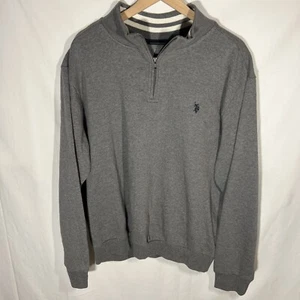 U.S Polo Assn. Large Grey White Sweater Pull-over - Picture 1 of 4