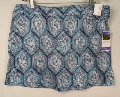 Pantalón corto de rendimiento Pebble Beach Dry-Luxe para mujer golf tenis pickleball azul talla XL Foto 1 de 4