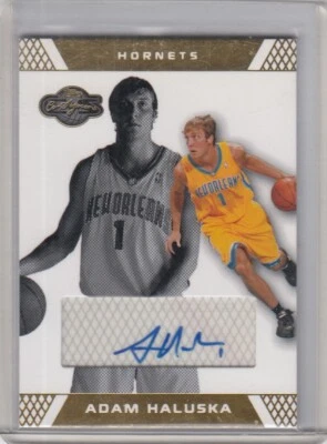 2007-08 Topps Co-Signers Gold #21/25 ADAM HALUSKA RC Auto Hornets/Iowa - Image 1 of 2