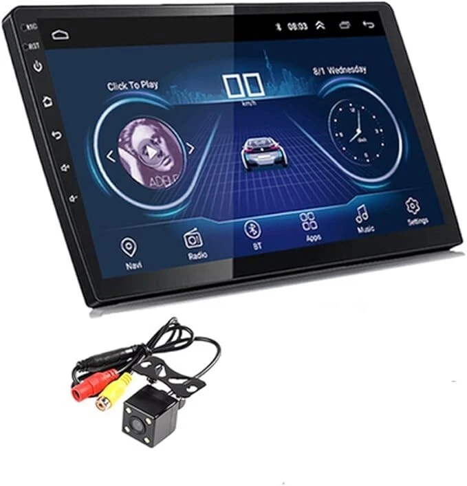 AUTORADIO 2 DIN 10 POLLICI ANDROID BLUETOOTH GPS 4GB DI RAM+64GB CON RETROCAMERA - Immagine 1 di 4