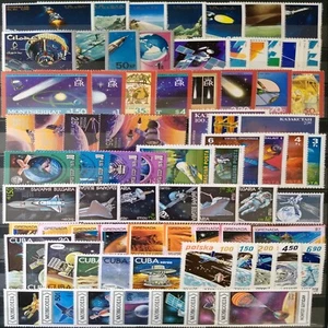 Colección mundial de estampillas espaciales como nuevas - cada lote: 15 juegos completos de 15 países - Imagen 1 de 4