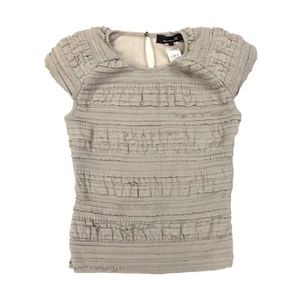 Isabel Marant Women's Ruffled Padded Shoulders Top Sleeveless Size 1 Small Gray - Picture 1 of 7