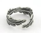 Leaf Ring Adjustable Antique Silver Plated Brass (19Mm 9Us Inner Size) 3217