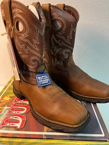 DURANGO Lady Rebel Brown Leather Square Toe WATERPROOF Work Boots DRD0150 NIB - Picture 1 of 9