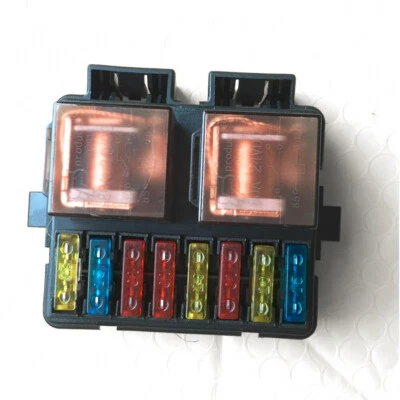Car Relay Fuse Box Holder 2 Way Circuit 8 Fuse Blade Terminal Kits Accessory - Image 1 of 4