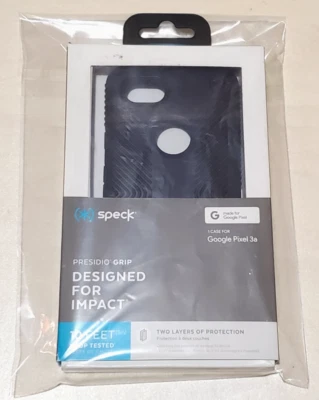 Funda para teléfono Google Pixel 3a negra Presidio agarre delgado silicona resistente Foto 1 de 4