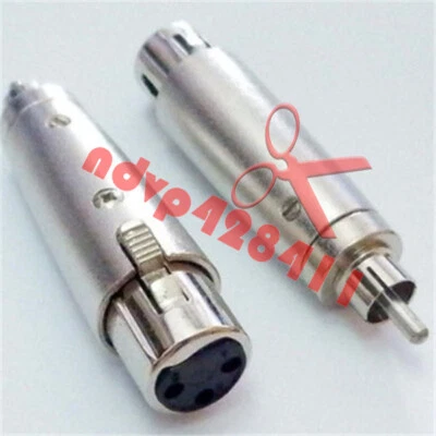 1PCS NEW XLR Female to RCA Male Jack Adaptor Connector - Image 1 of 4