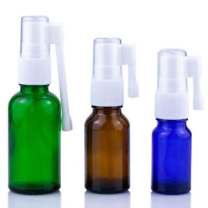 1X 30X Empty Nasal Pump Spray Bottle Mist Nose Throat Sprayer 360° Rotation