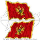 Montenegro Wehende Flagge Montenegrinische Fahne Crna Gora Aufkleber 120Mm X2