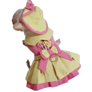 Harness Dress Dog Dress Dog clothes Chihuahua puppy dress Little Chick XS or L - Picture 1 of 3