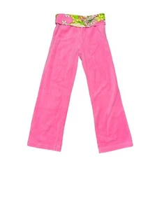 Lilly Pulitzer Girls Pink Pants Terry Cloth Toweling Pants Beach Pool 8 - Picture 1 of 10