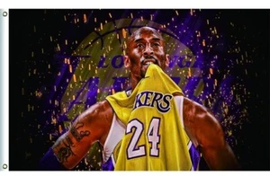 Los Angeles Lakers Kobe Bryant Flag 3x5 Ft Banner Mamba Mentality MVP Forever - Picture 1 of 3