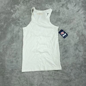 Lucky Brand White Ribbed Cotton Tank Top Size S Basic Layer NWT 5565 - Picture 1 of 9