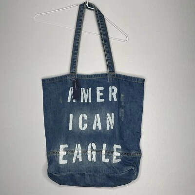 Bolso de Mano Jean Denim Azul Envejecido American Eagle NUEVO CON ETIQUETAS RV $39.95 Foto 1 de 4
