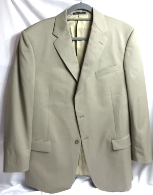 Murano Collezione Dillards желтовато-коричневый мужской спортивный костюм куртка шерсти шелк SZ 42R EUC - Изображение 1 из 4