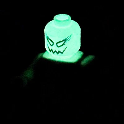 LEGO Ultra Agents Electrolyzer Minifigure Head Part Glow in the Dark 70173 Ghost - Image 1 of 4