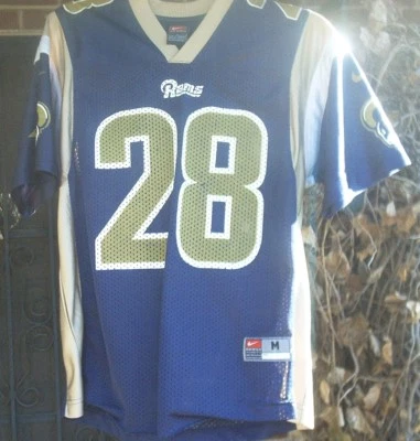 复古 Marshall Faulk Rams 球衣 - 儿童中号 - 耐克团队  — 第 1/4 张图片