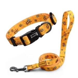 Adjustable collar, pet leash, S, M, L sizes, pet leash set, suitable for dogs - Picture 1 of 27