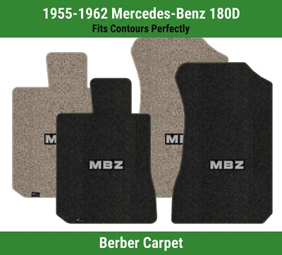 Alfombrillas delanteras Lloyd Berber para Mercedes-Benz 180D 55-62 con logotipo de apliques MBZ Foto 1 de 4