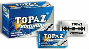 200 cuchillas de afeitar con bordes pulverizados de topacio platino para hombre afeitado 2 cuchillas de borde. - Imagen 1 de 2