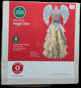 Winter Wonder Lane 4' Vixen Angel Dress Form Pre-Lit LED Artificial Tree NIB - Picture 1 of 4