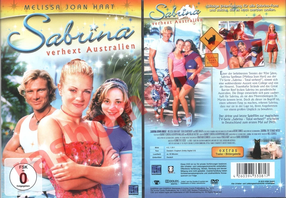 DVD SABRINA THE TEENAGE WITCH DOWN UNDER IN AUSTRALIA Melissa Joan Hart Region 2 - Image 1 of 1