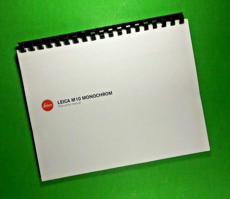 Manual del propietario para cámara monocromática Leica M10 138 páginas con cubiertas transparentes Foto 1 de 1