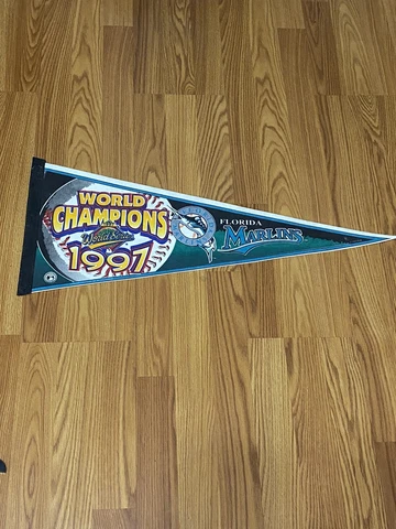 MLB BASEBALL PENNANT- FLORIDA MARLINS 1997 WORLD SERIES CHAMPIONS  FLAG Cover