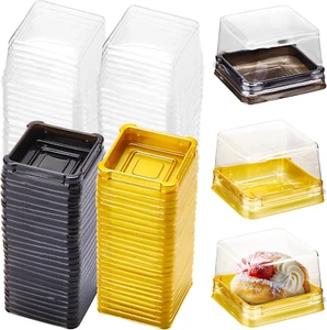 400 Pcs Clear Individual Mini Cupcake Containers with Lids Wedding Cupcake Box P - Picture 1 of 7