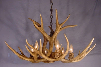 ¡GRAN OFERTA! LÁMPARA ARAÑA CUERNO CIERVO MULA DE CDN PS-1 Foto 1 de 4