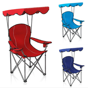 Camping Chairs With Canopy Shade Portable Outdoor Folding Chair Heavy Duty Chair