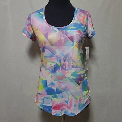 Lucy 短袖运动上衣女式小号多色弧形下摆 — 第 1/4 张图片