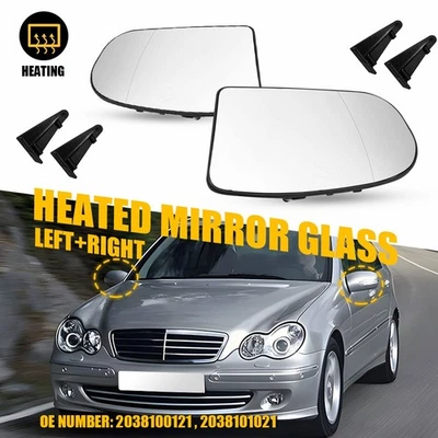 Espejo retrovisor transparente térmico izquierdo y derecho para vidrio Mercedes-Benz W211 clase E clase C W203 Foto 1 de 4