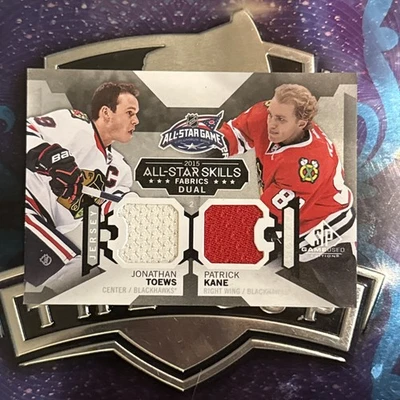 Camiseta All-Star Skills usada em jogos 2015-16 SP dupla Jonathan Toews Patrick Kane - Imagem 1 de 2