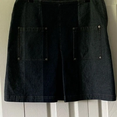 W by Worth Women's Bermuda Denim Skirt Blue Size 6 Casual Stretch - Image 1 of 4