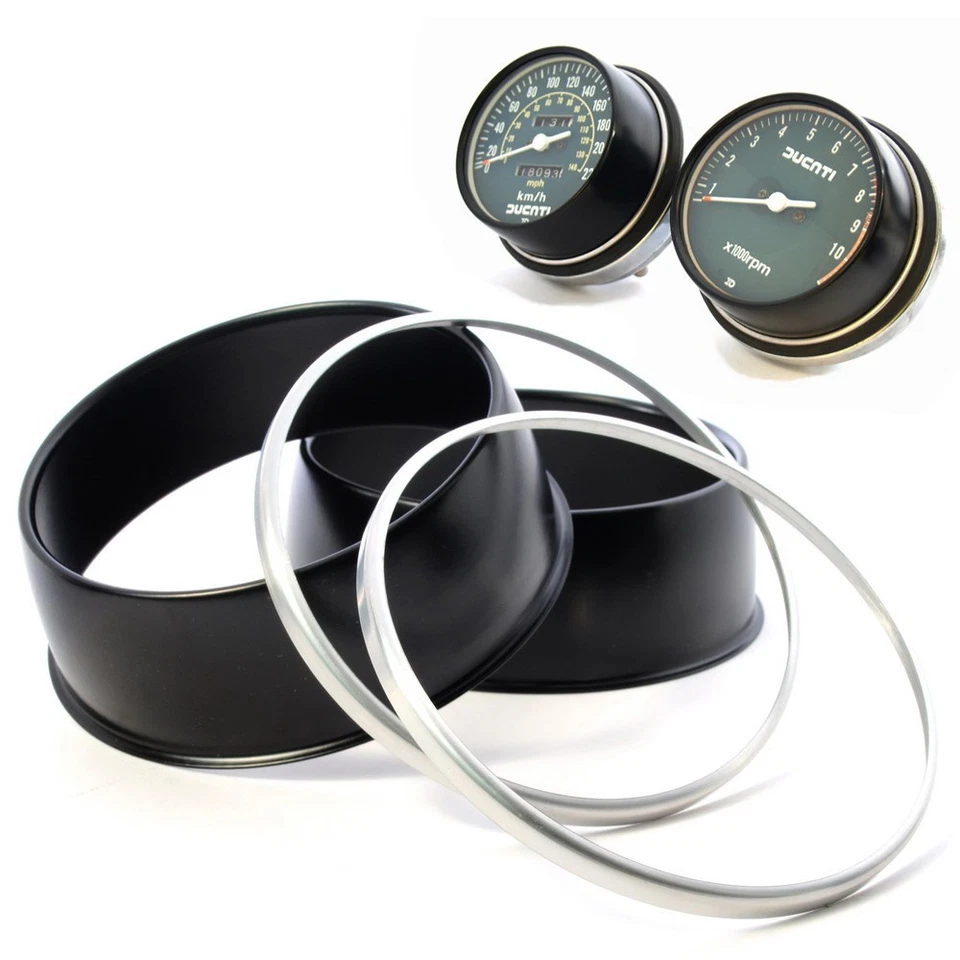 Ducati SS SD 900  Gehäuse Becher DZM Drehzahlmesser Tachometer + Bördelringe - Bild 1 von 1