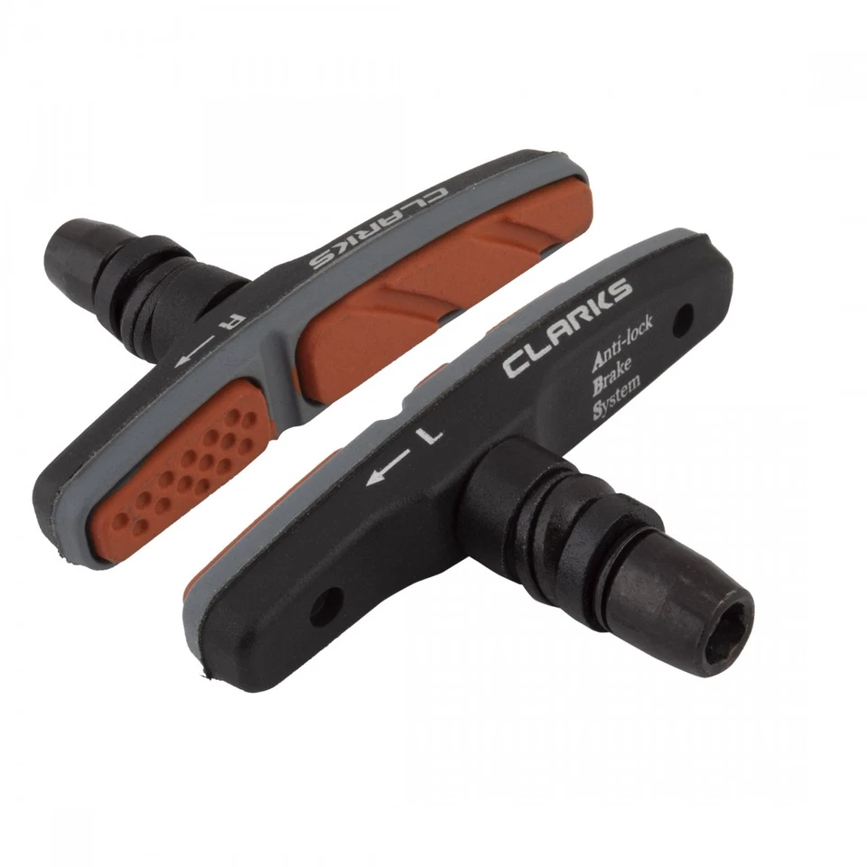 Pastilhas de freio Clarks ALT02V cartucho poste roscado 72mm - tecnologia antibloqueio MTB - Imagem 1 de 1