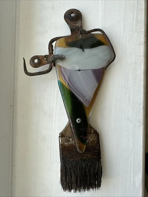 Atrapasol de vidrio fundido de metal oxidado arte único firmado Foto 1 de 4