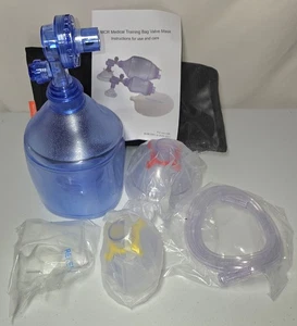 MCR Medical CPR Training Bag Valve Mask (BVM) Adult/Child in Mesh Bag - Picture 1 of 3