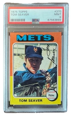 Topps 1975 PSA 9 como nuevo Tom Seaver #370 Salón de la fama Mets de Nueva York Foto 1 de 2