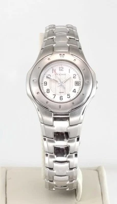 Reloj de buceo de cuarzo plateado para mujer YEMA BY SEIKO YM-782 10 CAJEROS AUTOMÁTICOS *NUEVO/RARO* Foto 1 de 4