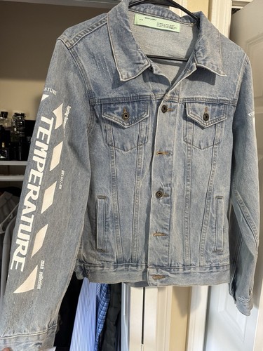 OFF WHITE Giacca di jeans bianco sporco