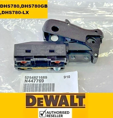 GENUINE Dewalt SWITCH FOR DHS780 DHS780GB DHS780-LX Mitre Saw TYPE 20/21 54v - Image 1 of 3