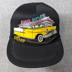 Shirley’s Diner 1955 Chevy Bel Air Black Hat Snapback AutoGraphix Kandi Tops VTG - Picture 1 of 14