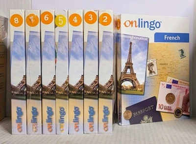 On-Lingo French Language Instructional CD Sets Complete 1 2 3 4 5 6 7 8 9 Speak - Image 1 of 4